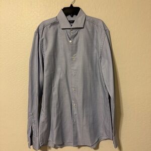 Boss Light Blue Checkered Dress Shirt